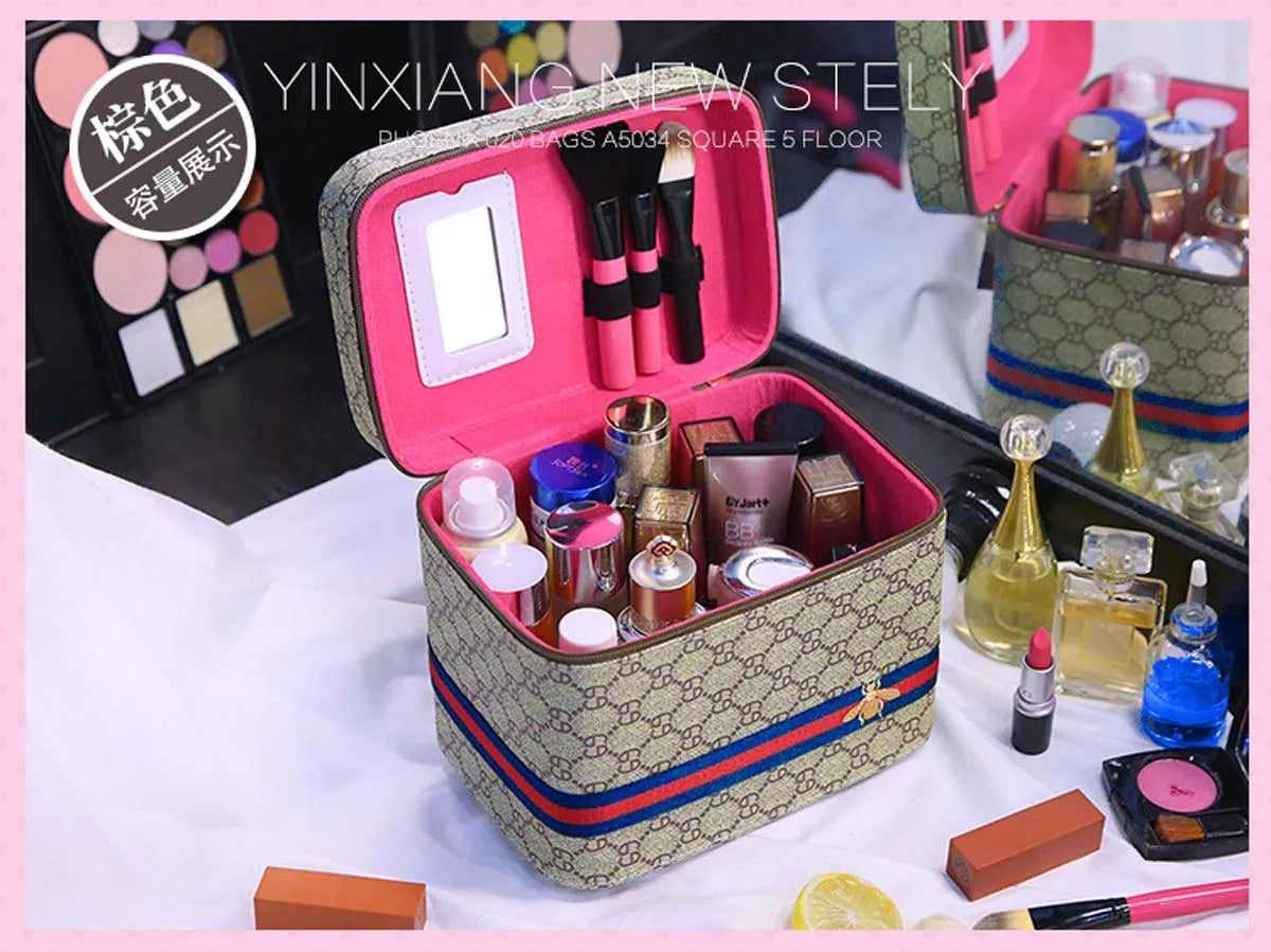 Leather cosmetic case