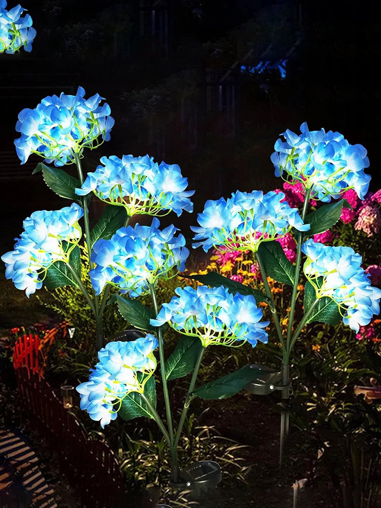 1PC Outdoor Solar-Powered Hydrangea Lanterns
