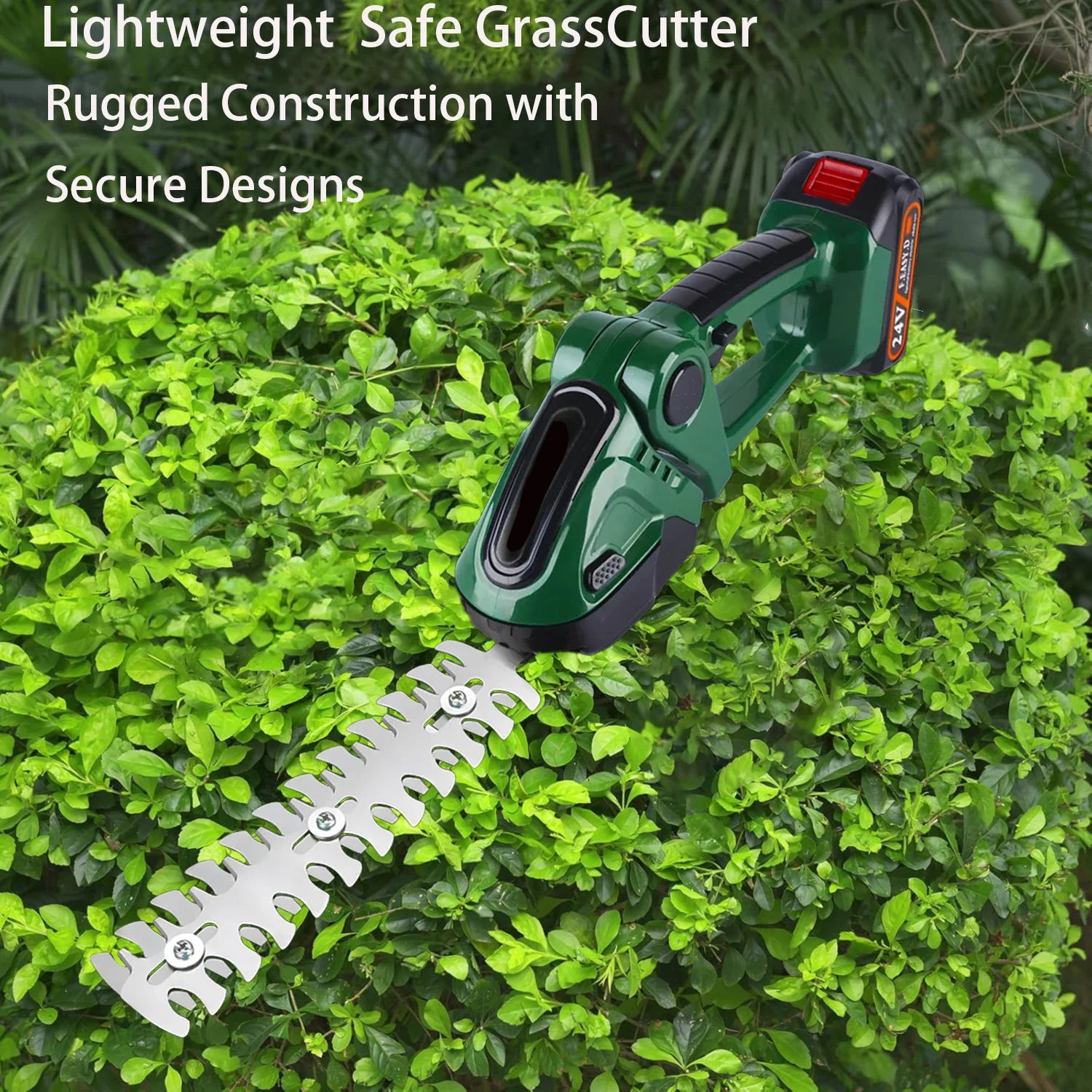 2 IN 1 Cordless Electric Hedge Trimmer