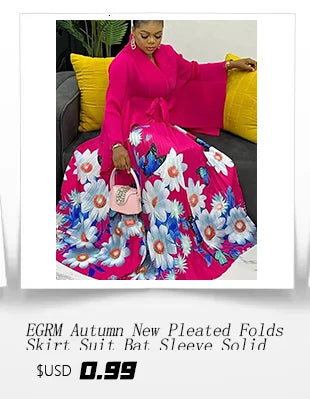 EGRM Miyake Folds Pleated Dress For Women 2025 New Printed Suit Collar Fashion A-line Skirt Elegant Party Women's Clothing 6R578