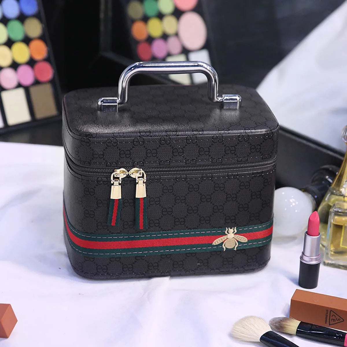 Leather cosmetic case