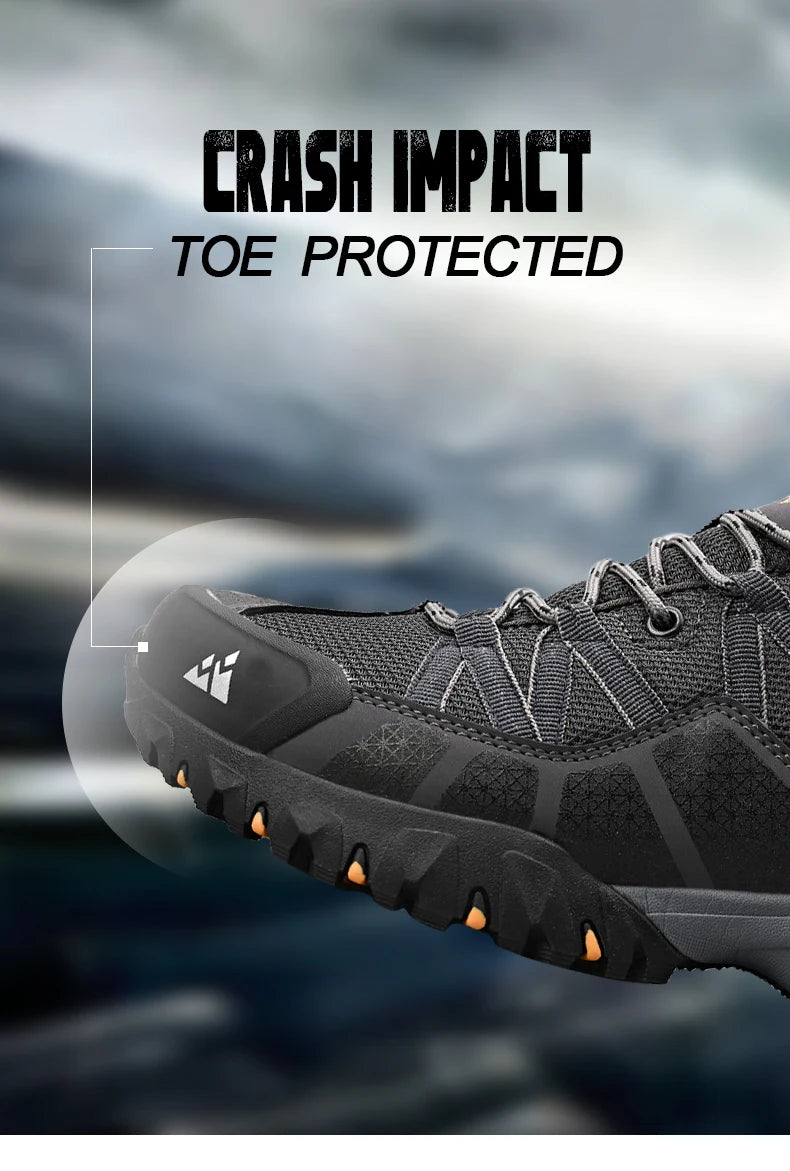 Men's Breathable Cushioning Nonslip Hiking Sneakers