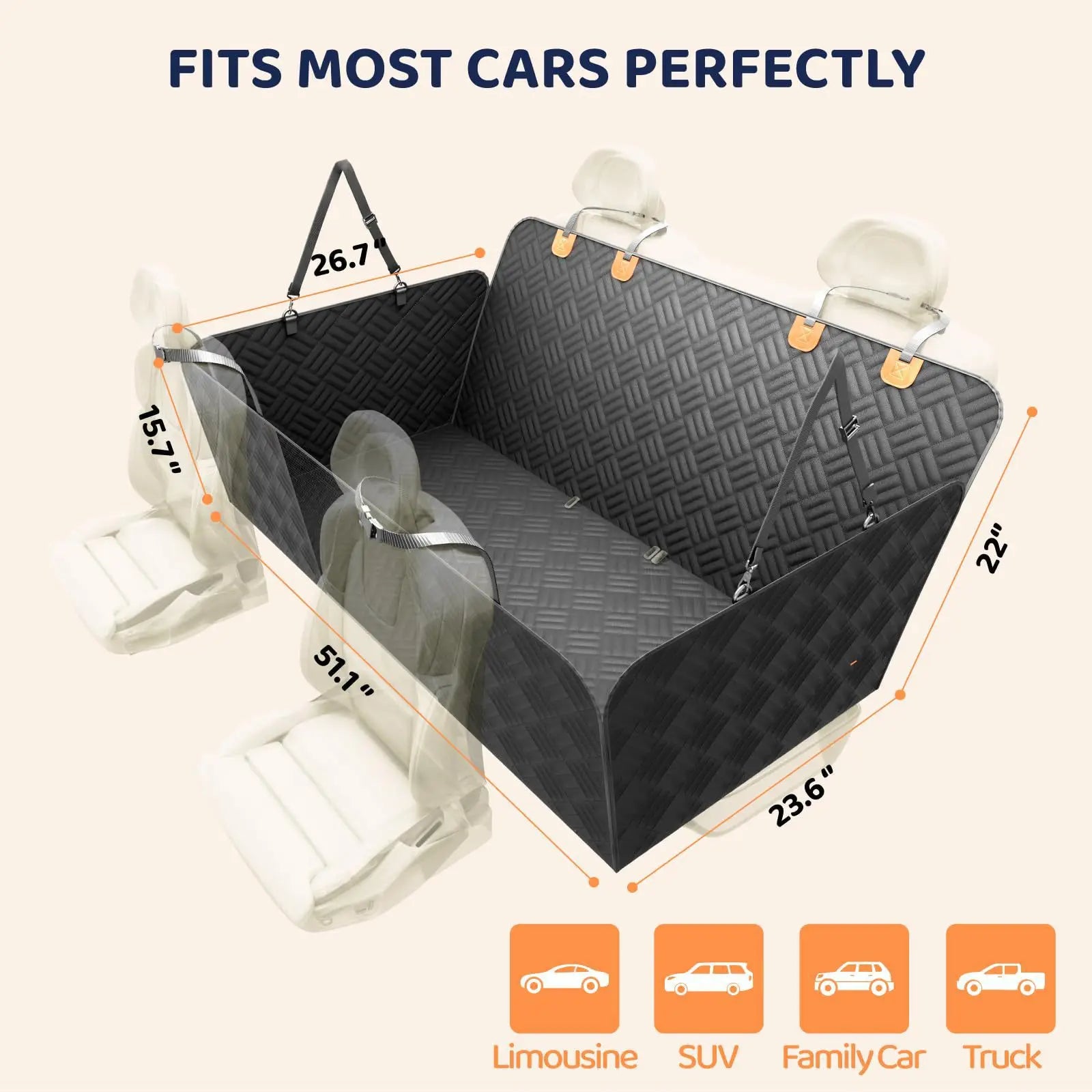 Pet car seat cushion