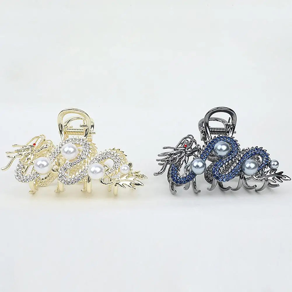 Blue Dragon Hairpin With Pearl Hair Claw