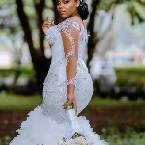 Customized Luxury Mermaid Wedding Dress