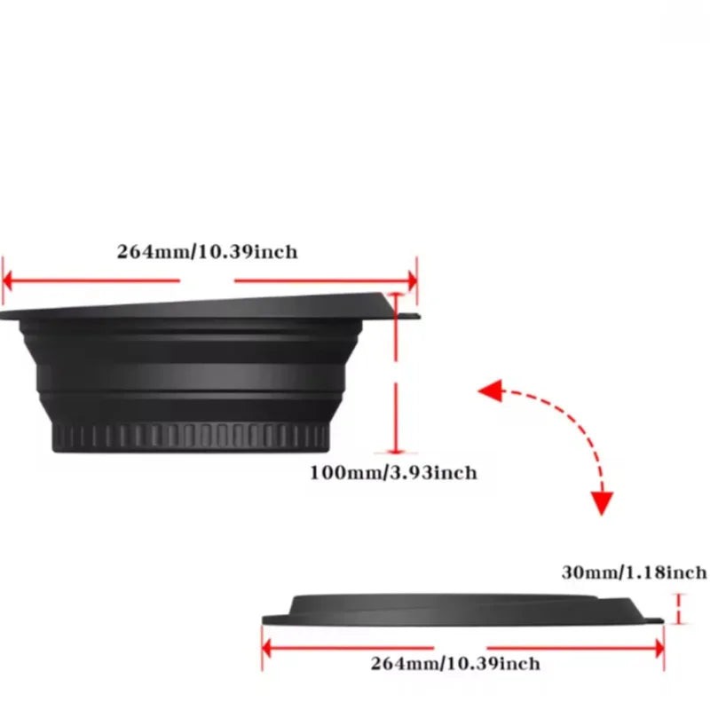 Portable Foldable Silicone Ice Basin With Built-in Ice Tray