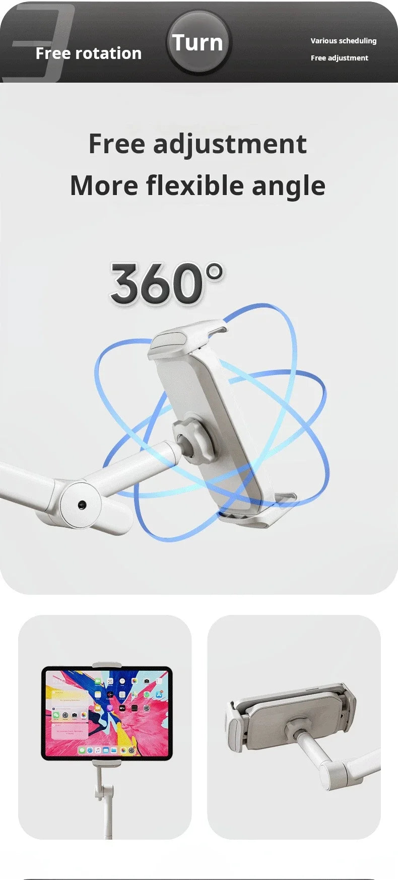 Adjustable Floor Stand for IPhone & IPad