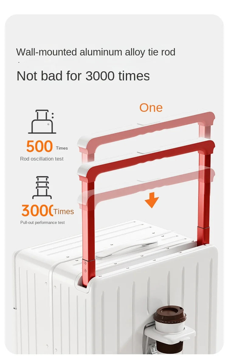 Wide Trolley Carry-on Suitcase