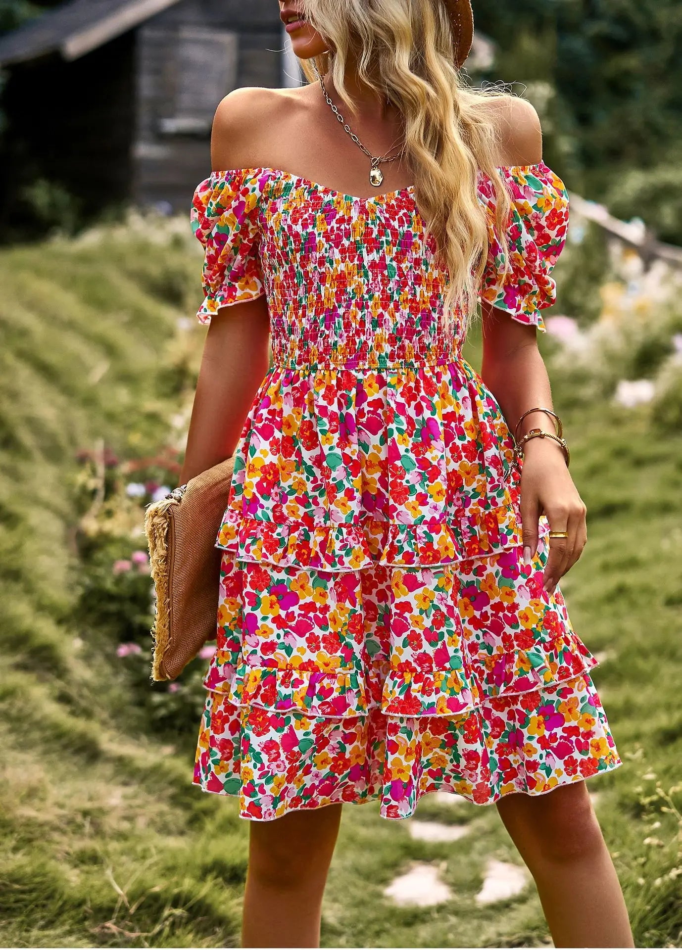 Women's Flower Print Dress