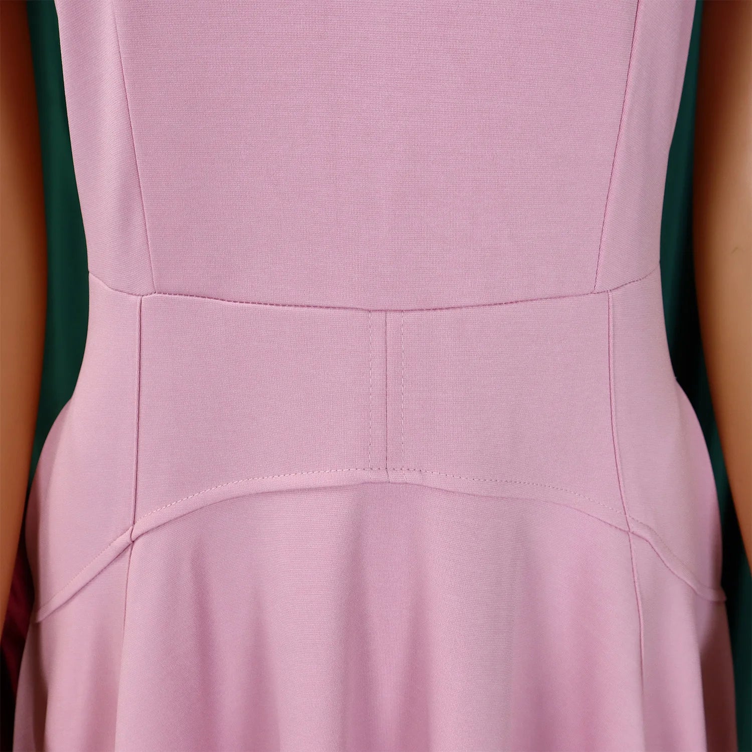 Women's Pleated Short Sleeves length Gown
