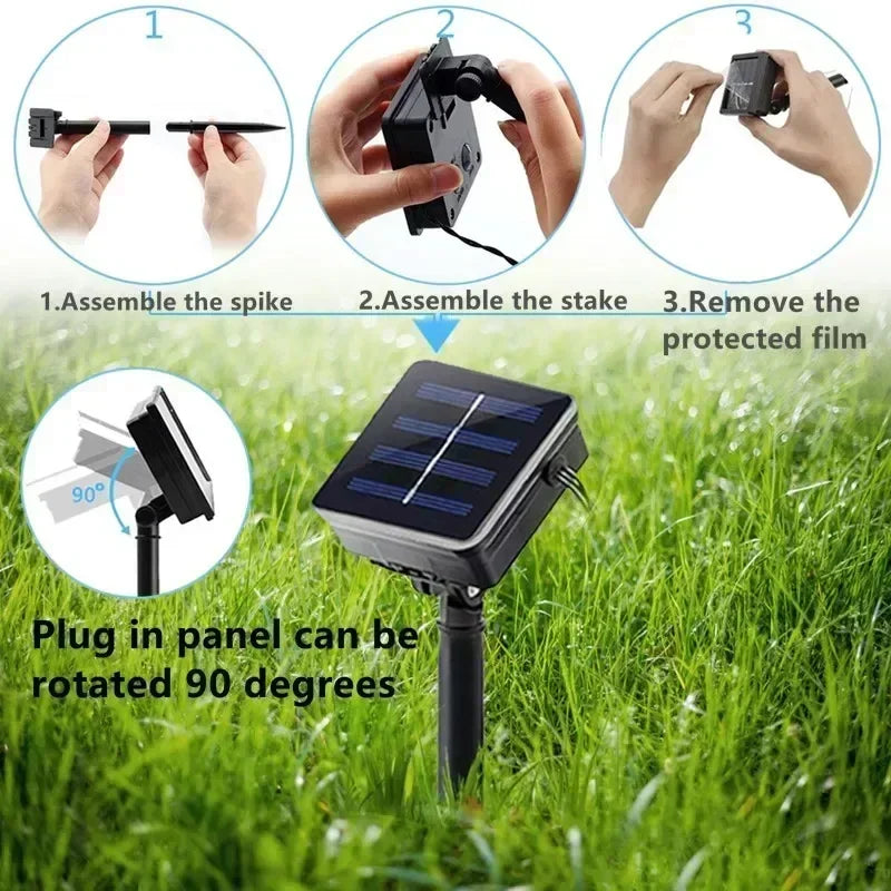 1 Set of Waterproof Outdoor Solar Light Strings