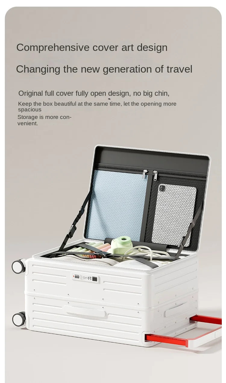 Wide Trolley Carry-on Suitcase