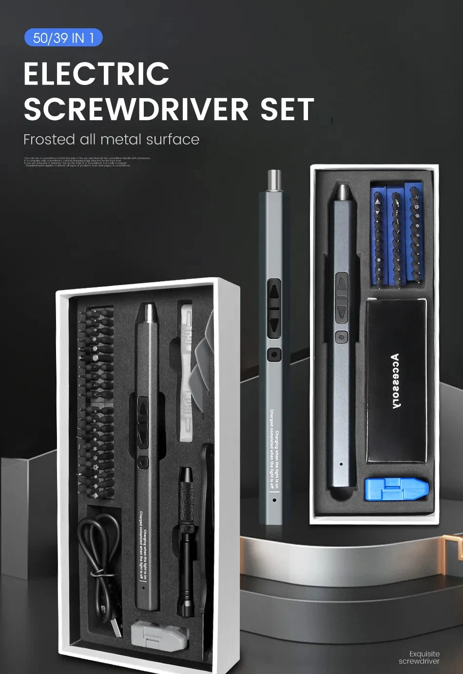 Cordless Electric Screwdriver Set