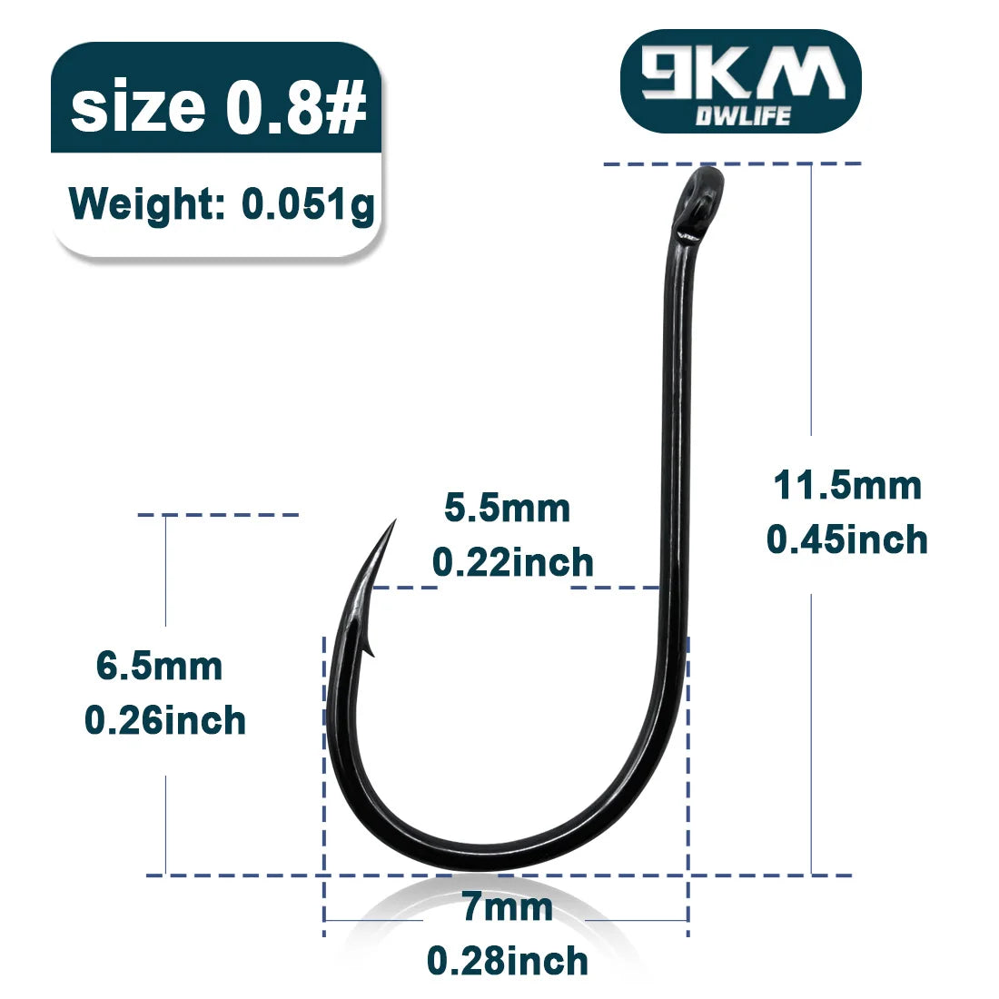 9KM Steel Fishing Hooks