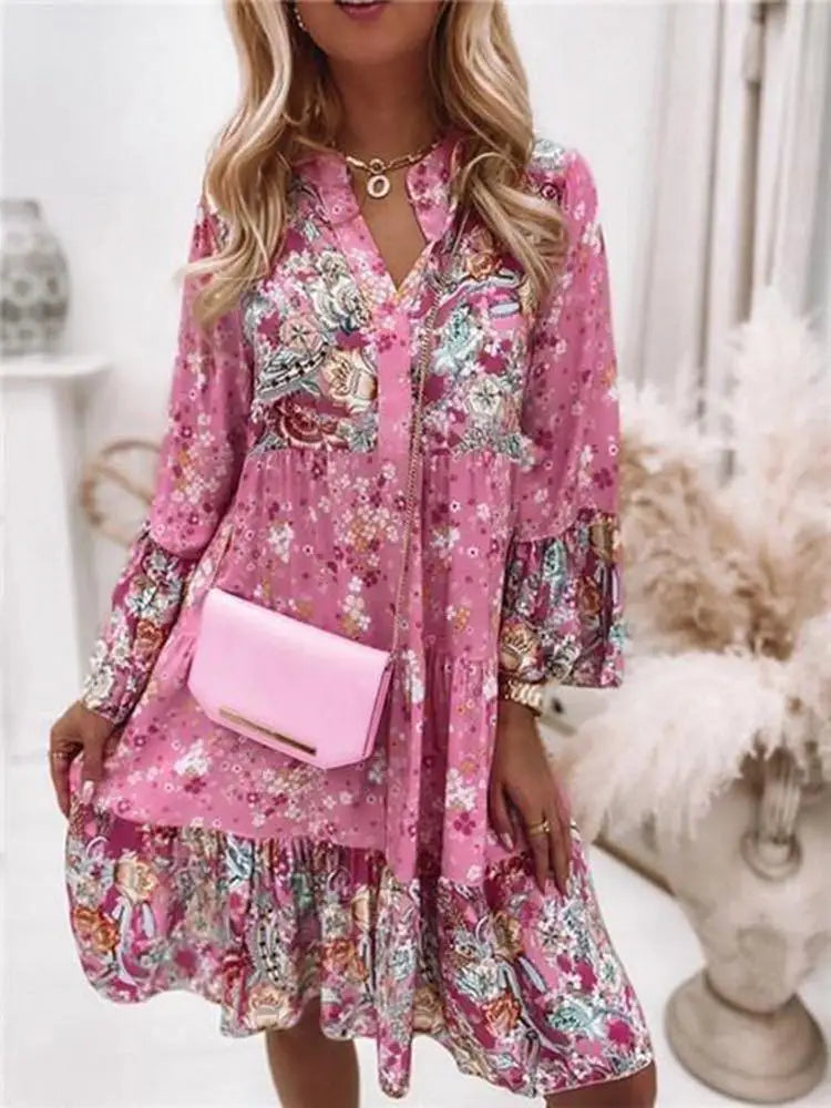 Women's Floral Print Mini Dress