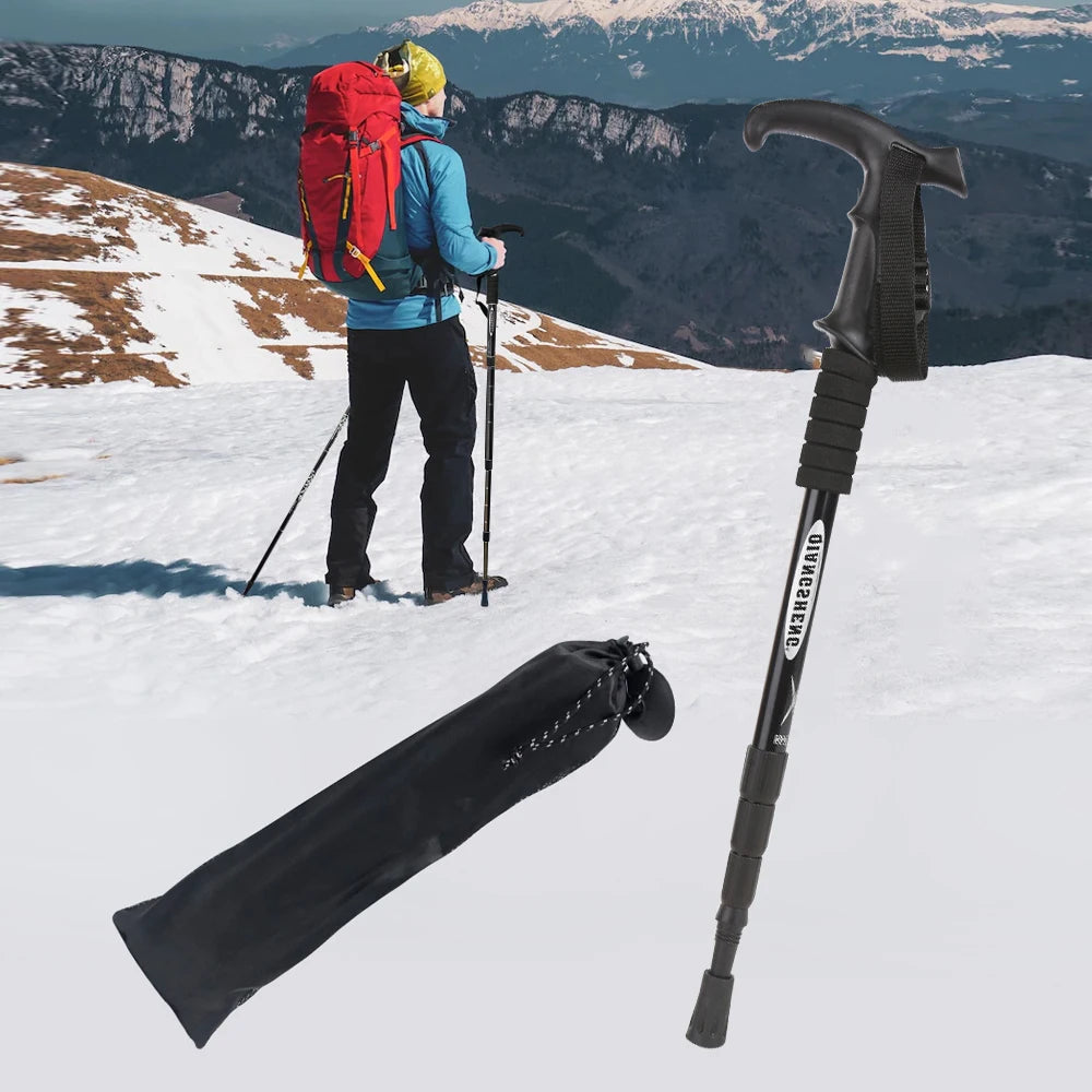 Outdoor Folding Portable Walking Hiking Telescopic Stick