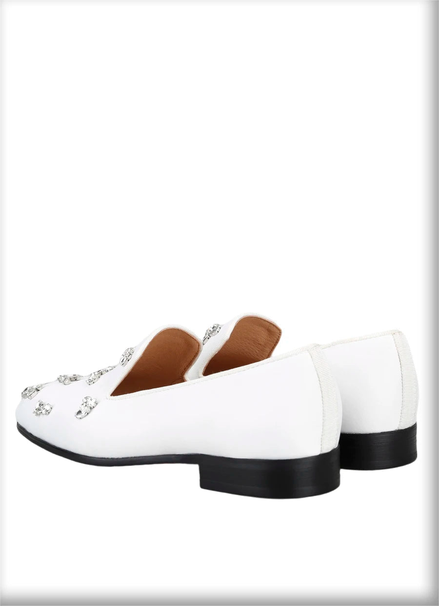The same design red outsole moccasins with a smooth black crepe satin men's loafer.