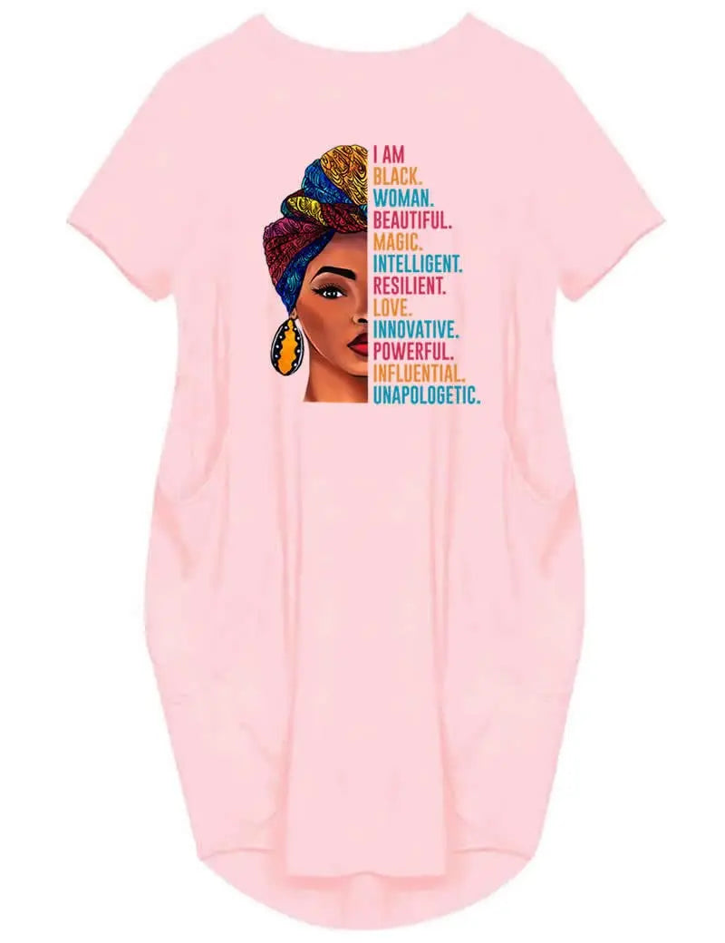 Plus Size Women Short Sleeve O-Neck Loose Dress
