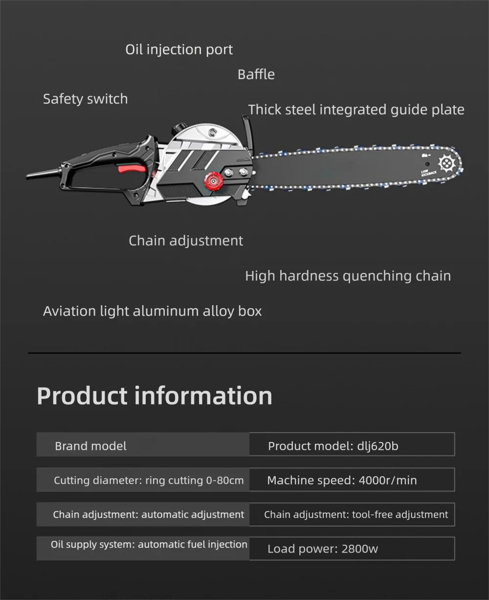 16 Inch High Power Electric Chain Saw