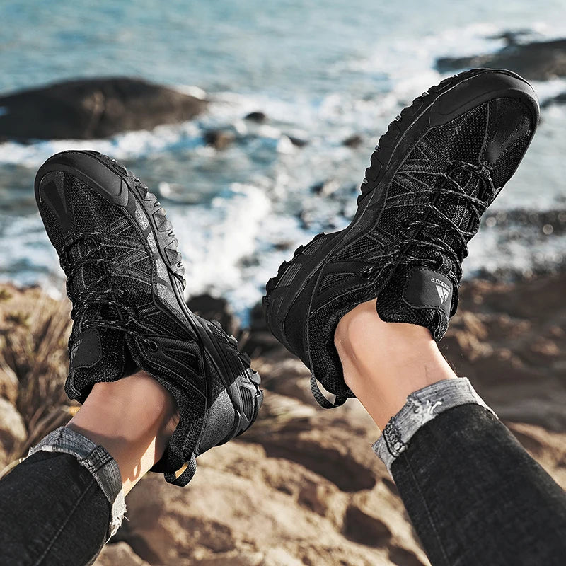 Men's Breathable Cushioning Nonslip Hiking Sneakers