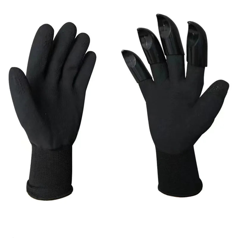 4/8 Hand Claw ABS Plastic Garden Rubber Gloves