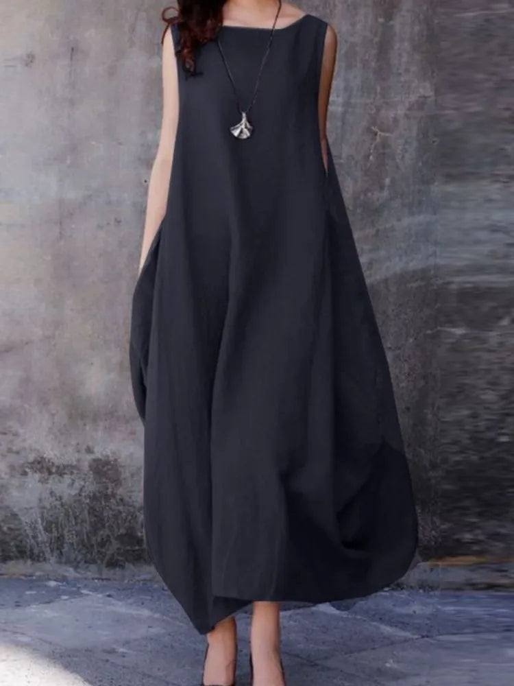 Women's Long Loose Sleeveless Dress