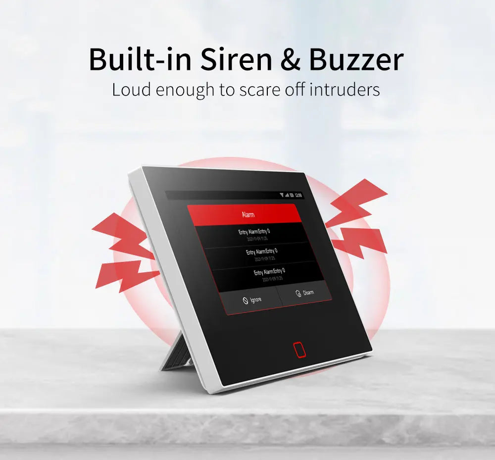 Staniot LoRa Version 7 inch Security Alarm System WiFi 4G Tuya Smart Home Burglar Kit 500m Transmission Distance Built-in Siren