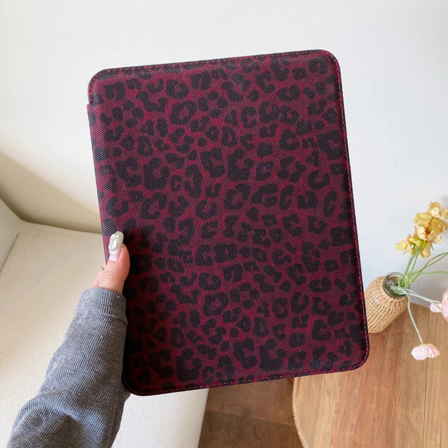 Leather Cover Leopard-print Case