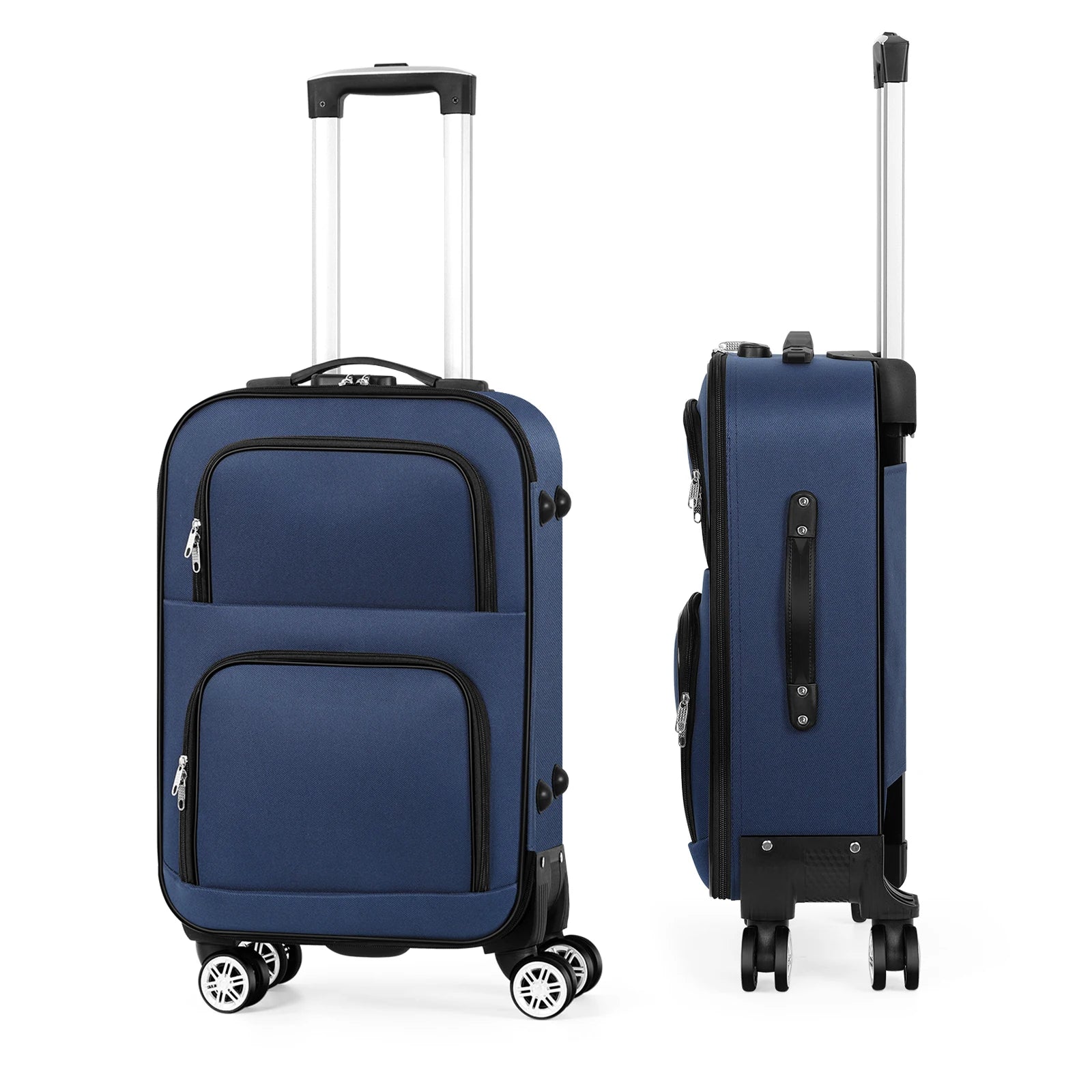 20 inch lightweight luggage with rotating wheels