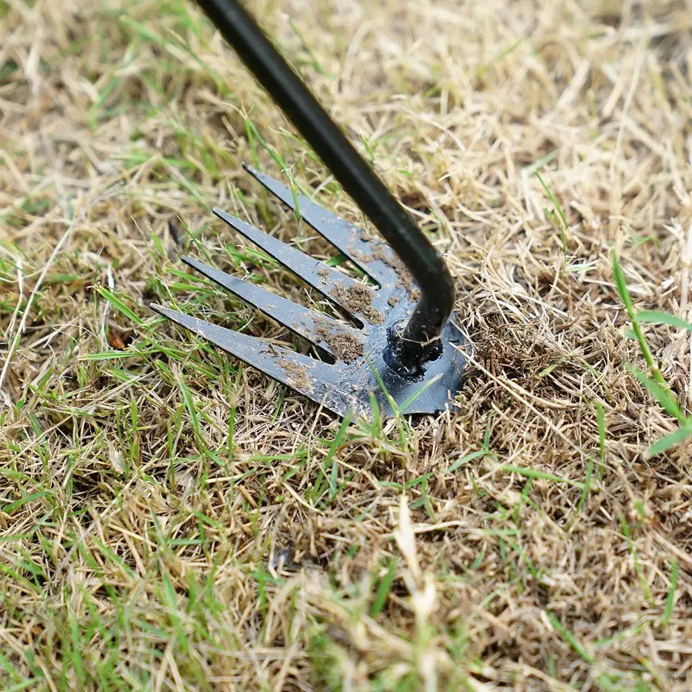 Garden Rake Manual Weed Grass Rooting Puller Shovel