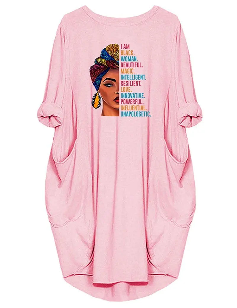 Plus Size Women Short Sleeve O-Neck Loose Dress
