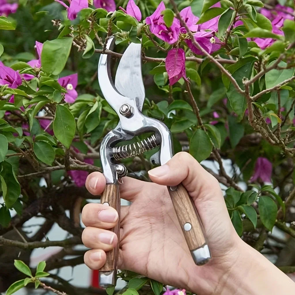 1pc Wooden Handle Pruning Shears