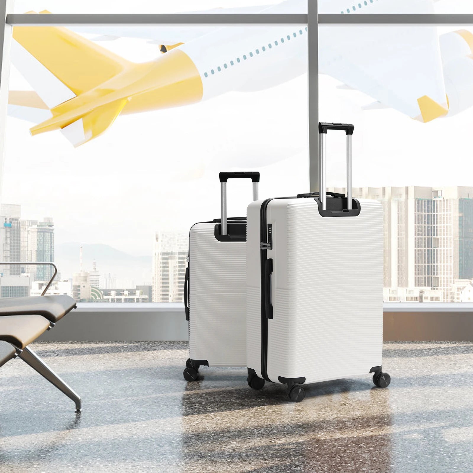 3Pcs Luggage Hardshell Travel Suitcase
