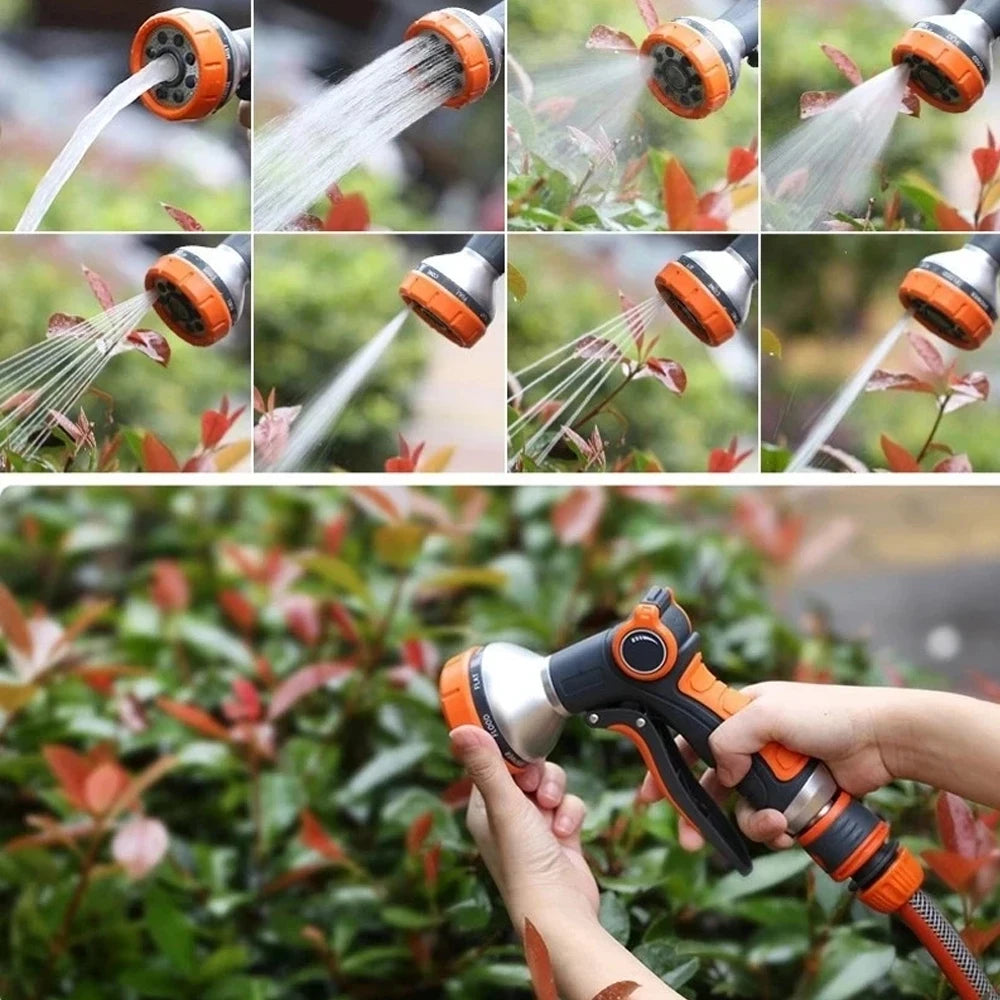 1-2Pc Watering Gun Garden 8 Modes High Pressure Sprayer
