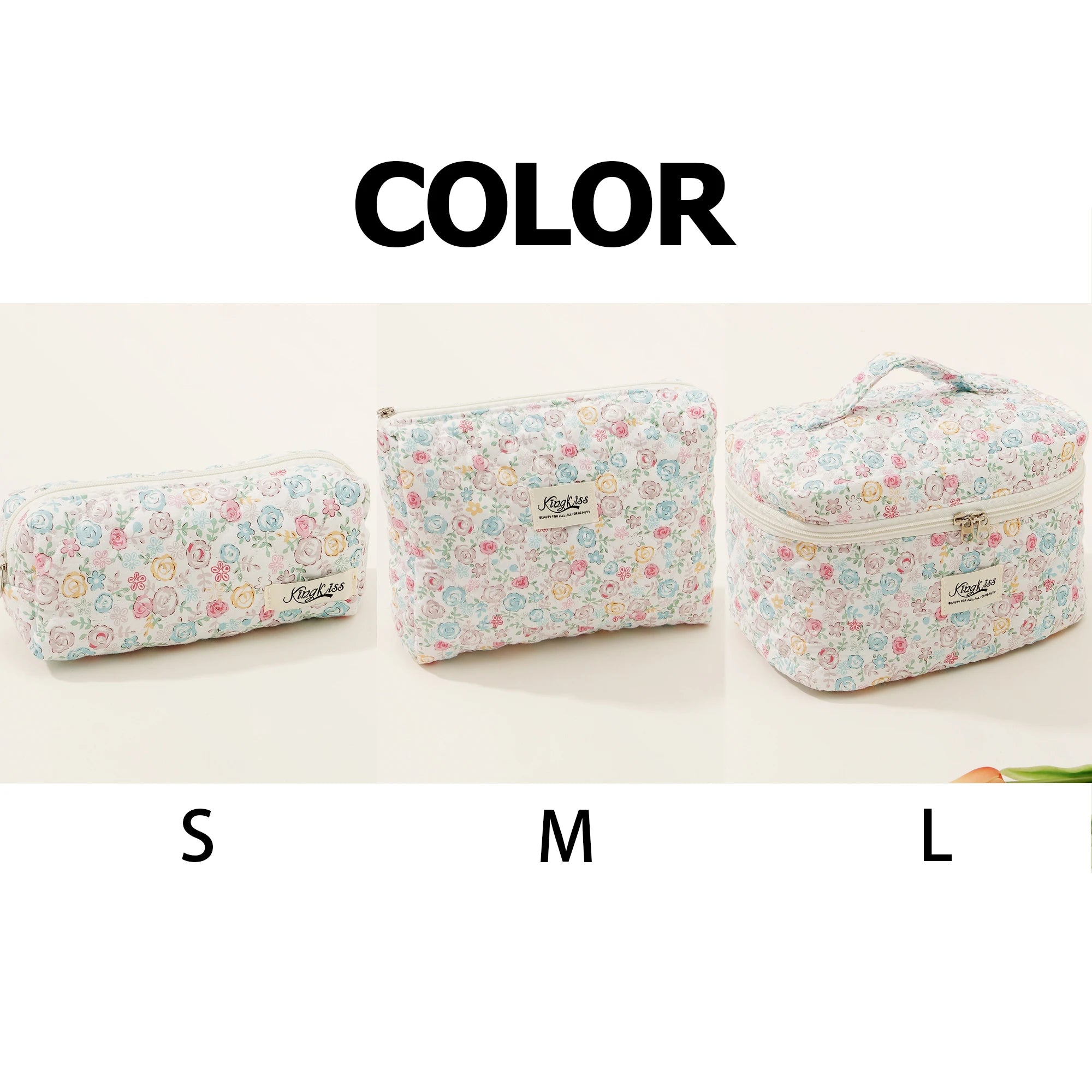 1pcs Quilted Cotton Makeup Bag