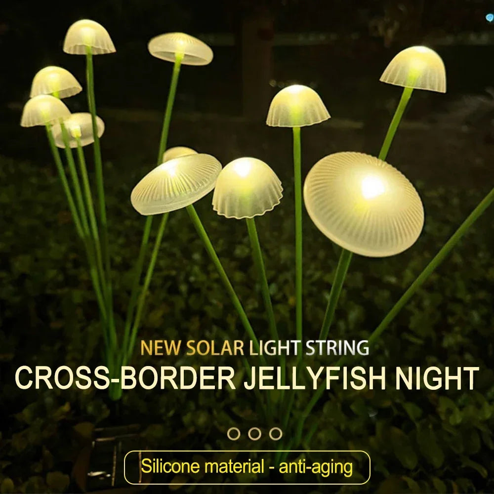 LED Solar Jellyfish Mushroom Fairy Lights