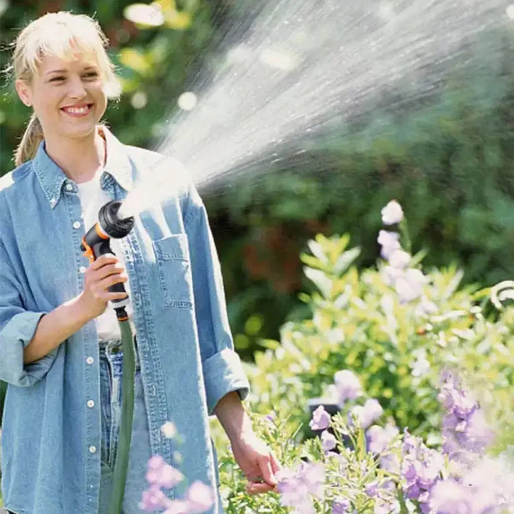 1-2Pc Watering Gun Garden 8 Modes High Pressure Sprayer