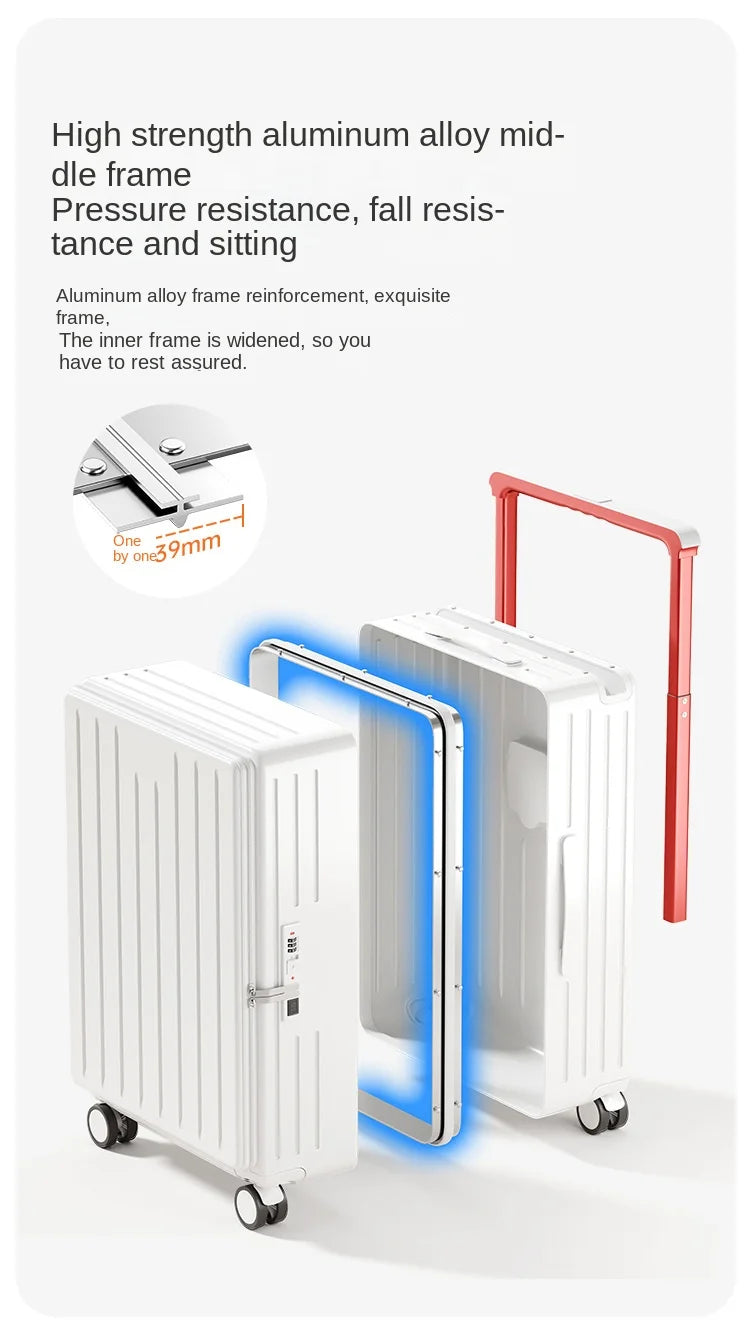 Wide Trolley Carry-on Suitcase