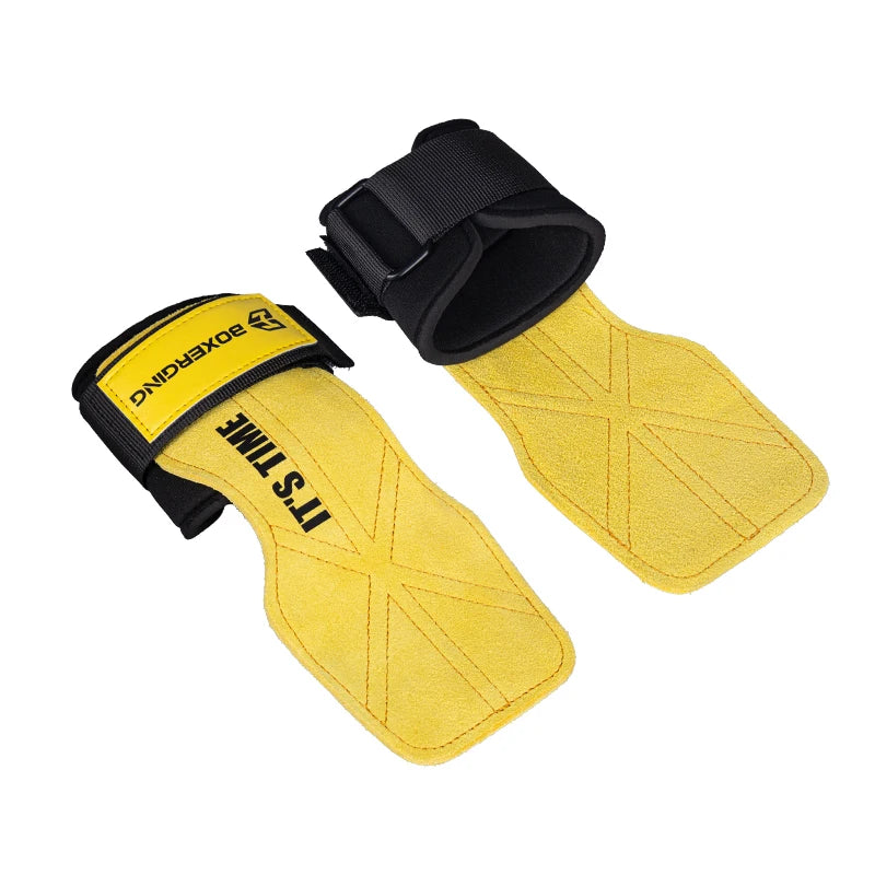 Cowhide Gym Gloves Grips