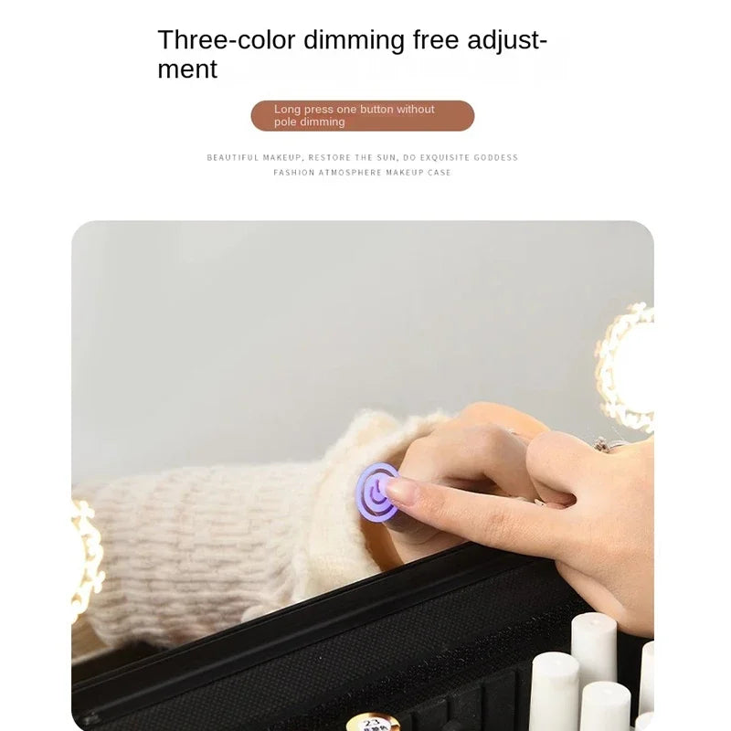 3-in-1 Makeup Rolling Luggage