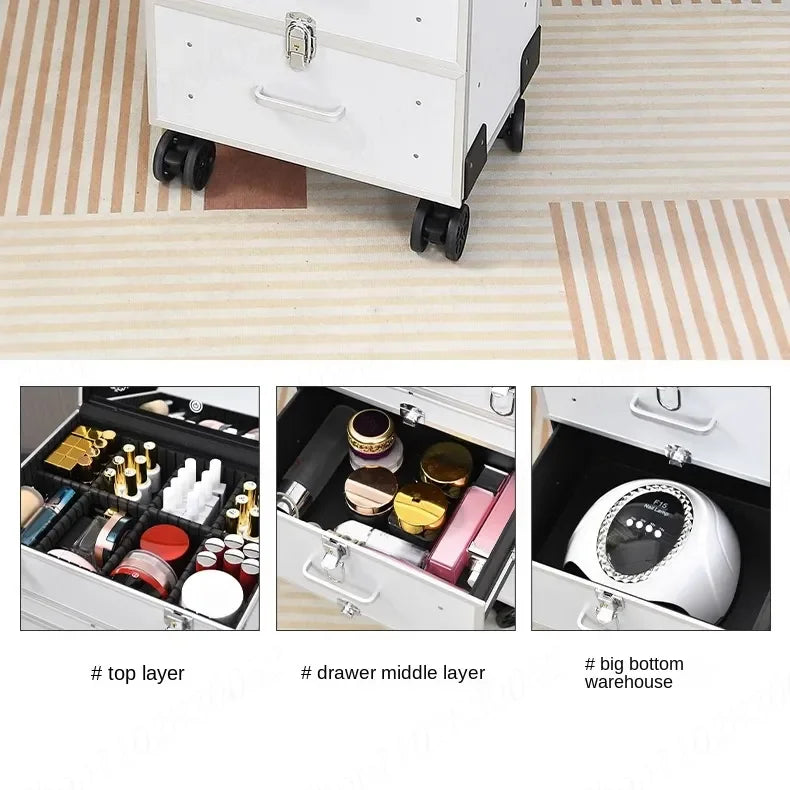 3-in-1 Makeup Rolling Luggage