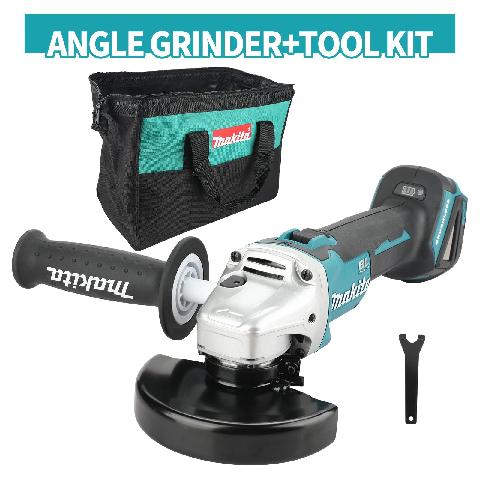 Makita DGA404 Angle Grinder Tool Kit Brushless