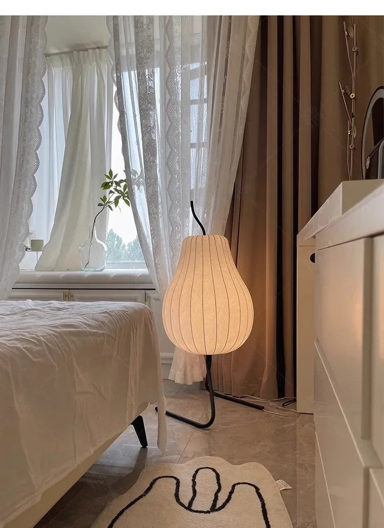 Japanese Style Wabi Sabi Pear Shape Floor Lamp