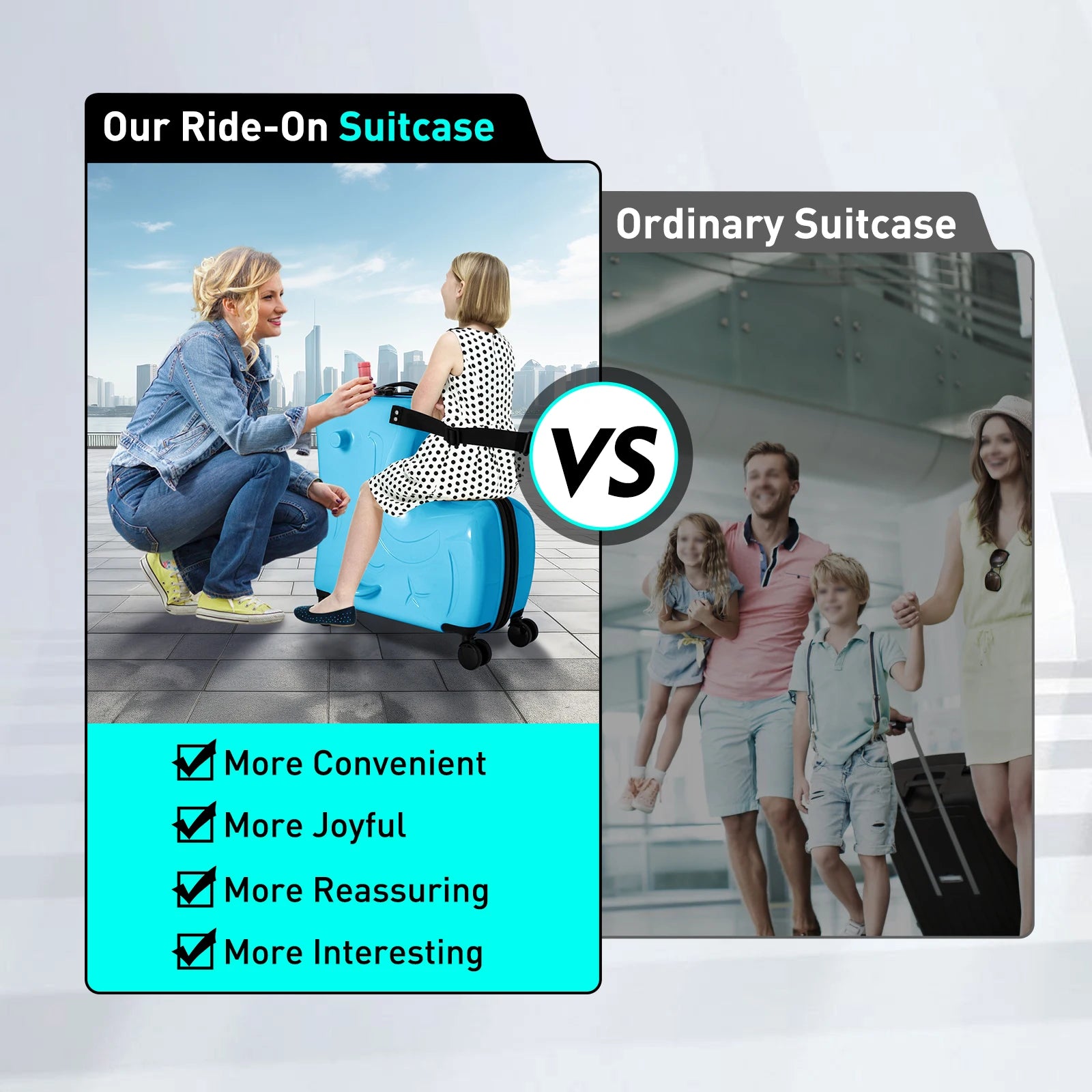 Kids Riding Suitcase