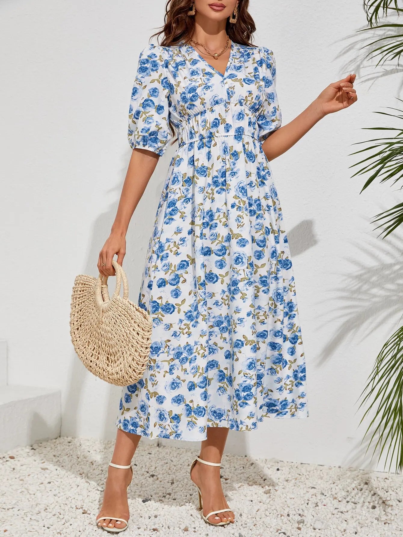 Women's Spring Floral Print Dress