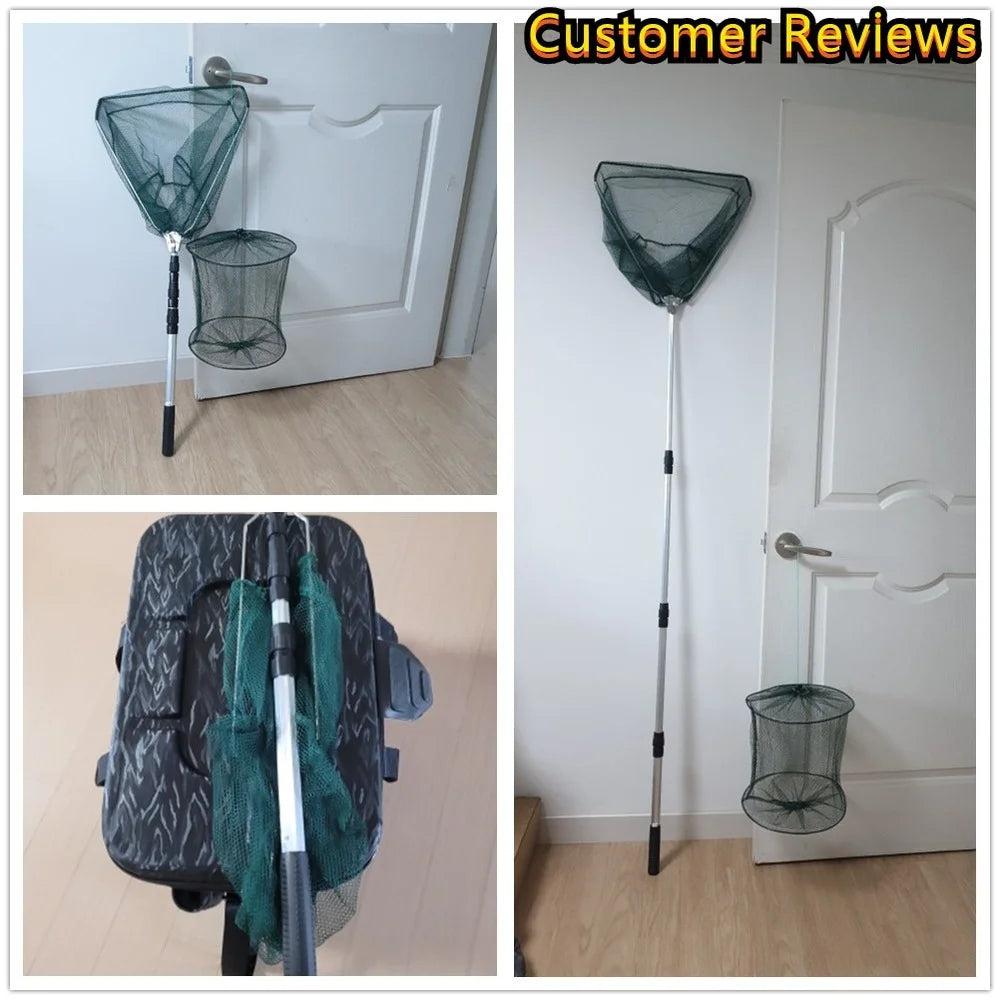 Telescopic Landing Net Folding Fishing Pole