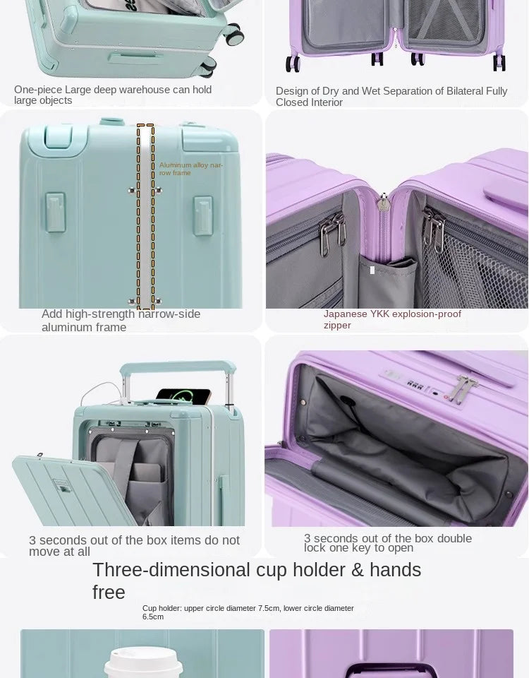 Front opening Rolling Luggage
