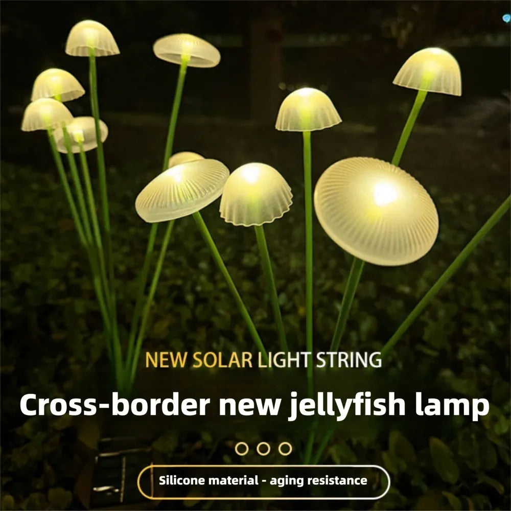 LED Solar Jellyfish Mushroom Fairy Lights