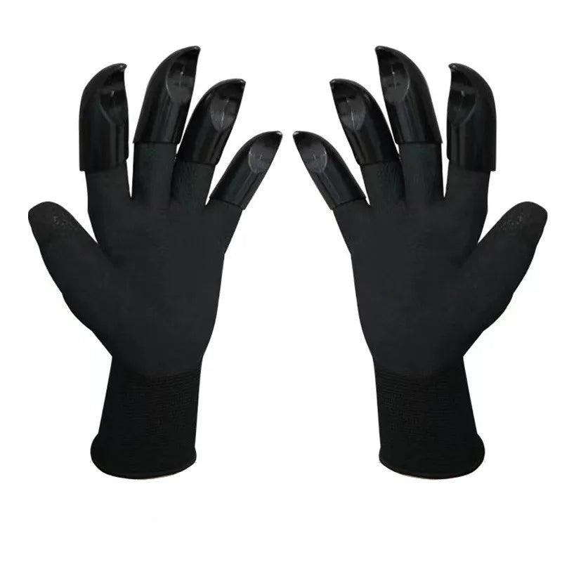 4/8 Hand Claw ABS Plastic Garden Rubber Gloves