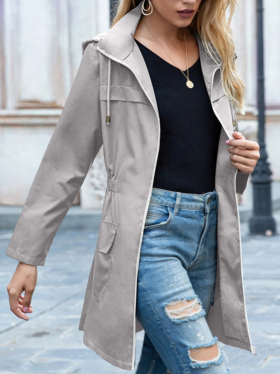 Imcute Women Lightweight Waterproof Rain Jackets Active Outdoor Hooded Windbreaker Raincoat